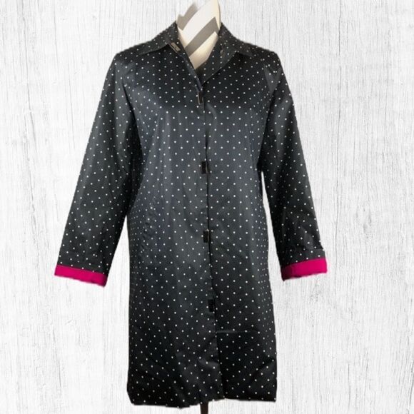 Lauren Ralph Lauren navy & white raincoat size 6P - Picture 1 of 8